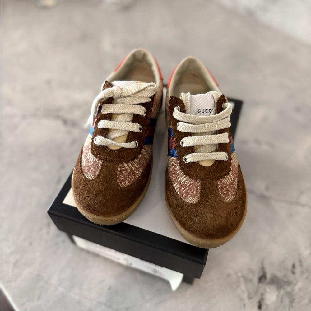 Gucci Kids canvas and suede Sneakers - unisex